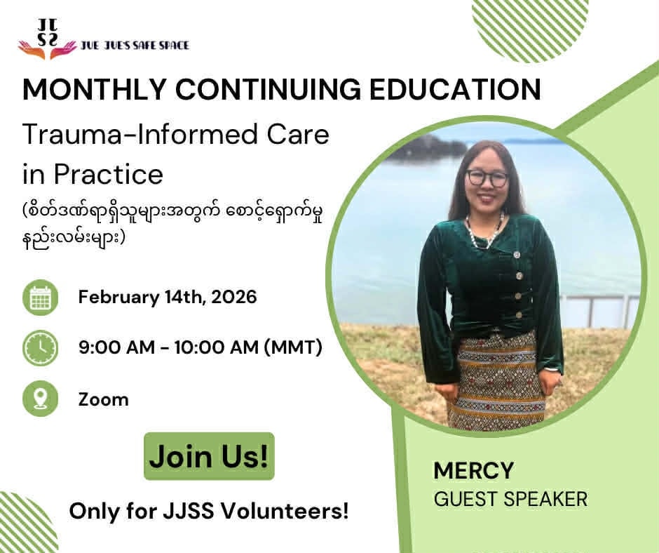 February Monthly Continuing Education Session for JJSS Volunteers